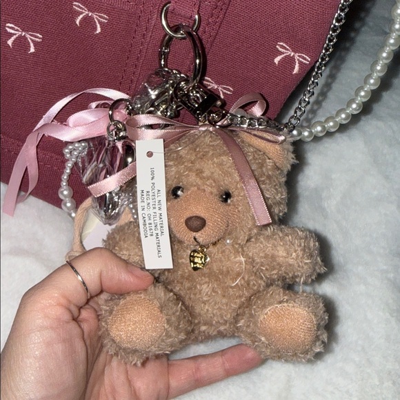 🎀Madden girl Burgundy minni tote  with Pink Bow 🎀 - Picture 5 of 12